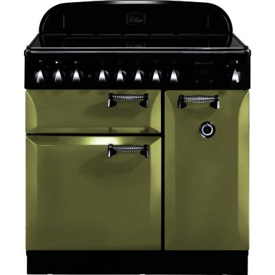 Rangemaster Elan 90cm Electric Induction 100980 Range Cooker in Olive Green Rangemaster Elan 90cm Electric Induction 100980 Range Cooker in Olive Green